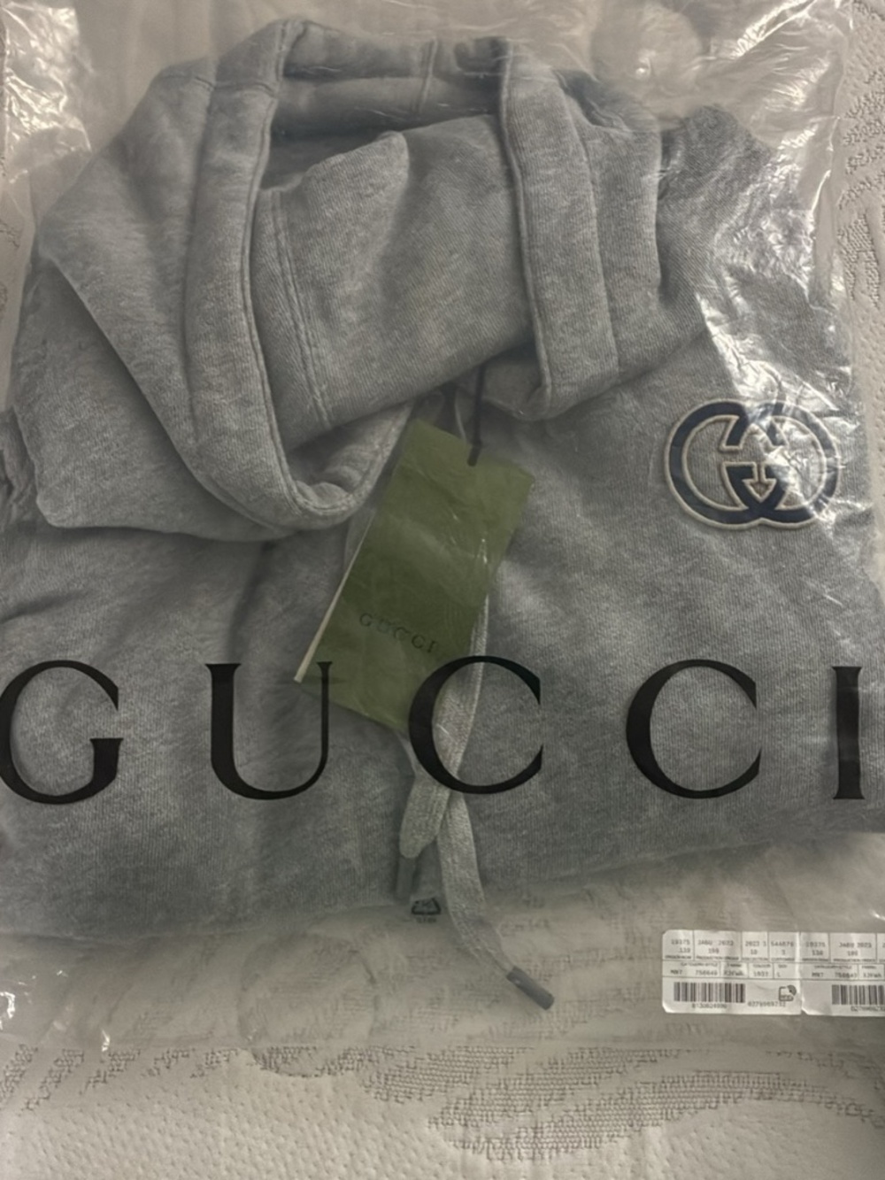 grey Gucci cotton hoodie